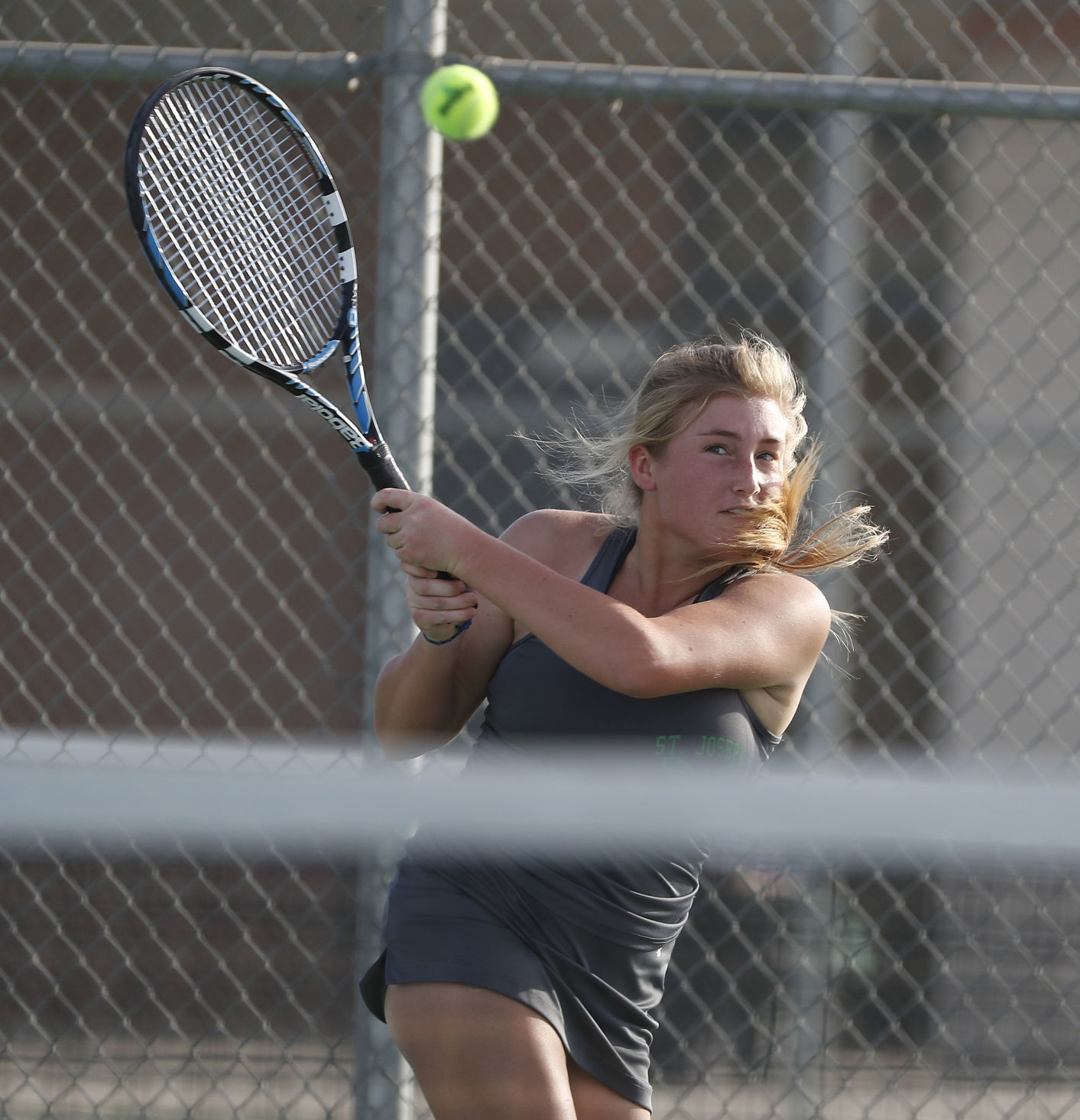 St. Joseph versus Sanger CIF Tennis match